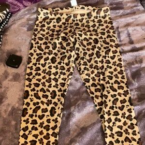 Tan and Brown Leopard Print Leggings